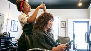 women in salon