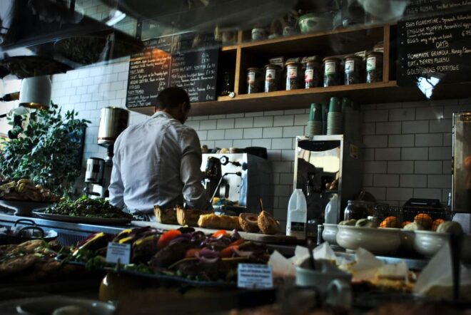 Barista at coffee shop