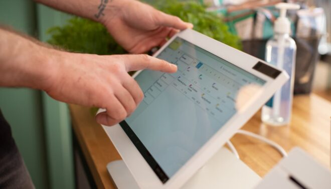 Touching POS system