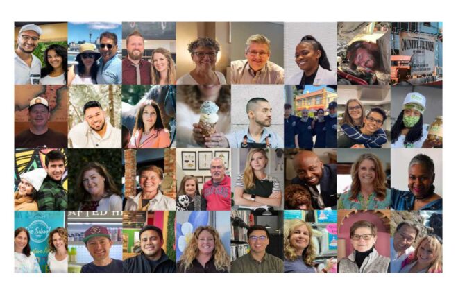 Collage of 32 merchants who use Clover