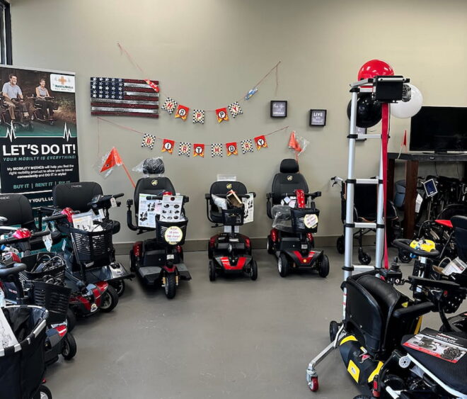 Grouping of motorized wheelchairs